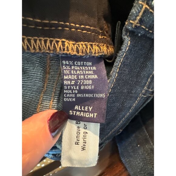 Madewell Alley Straight Dark Stretch Denim Jeans 25 Womens Slimming Pants - Picture 6 of 9